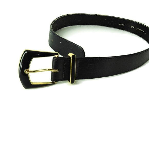 St. John size 6 Belt navy blue with enamel buckle - Picture 4 of 8